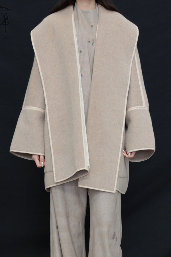 Mutedance 24 Autumn/Winter Cardigan Wool Jacket MD-MD24FW23-SAND MD24FW23 MD24FW24